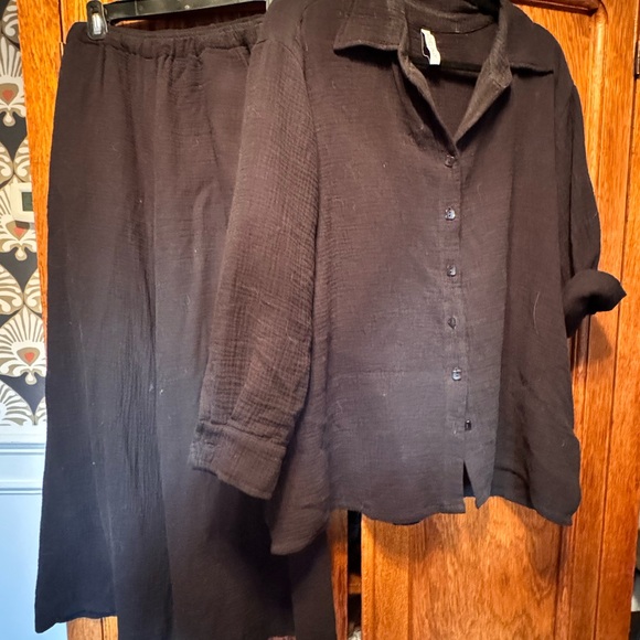 Rachel Pally Black Gauze One Size Top and pant (size s) - Picture 3 of 3